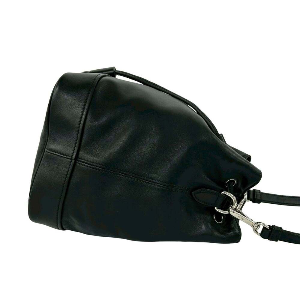 PRADA Black Leather Shoulder Bag - Picture 6 of 10